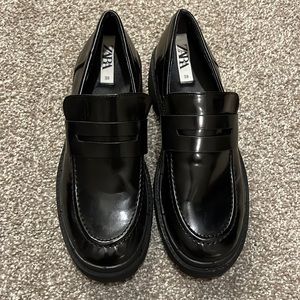 Zara Treaded Sole Loafers